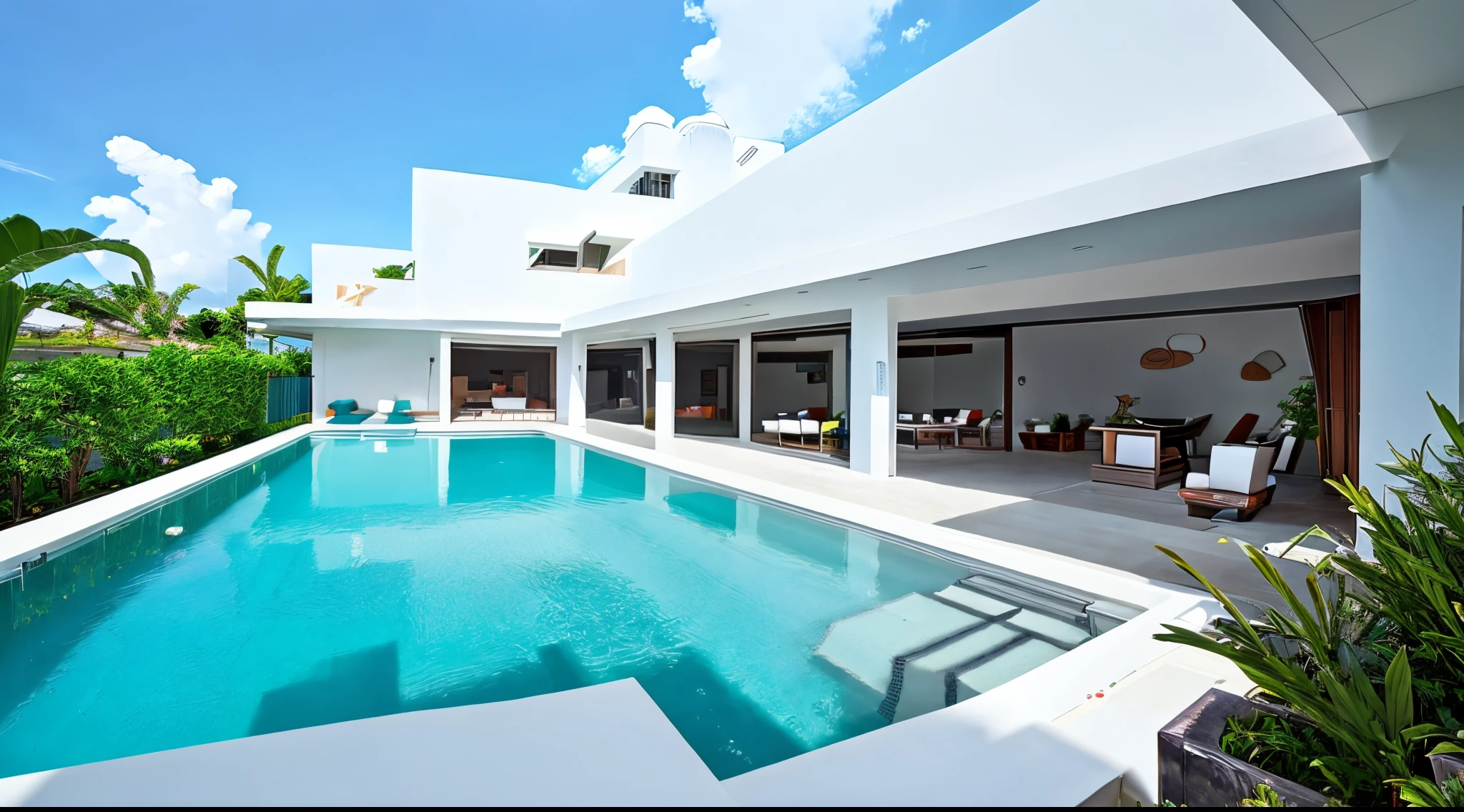 Lap Pools: For those who prioritize fitness, a sleek and modern lap pool design can be integrated into the villa's architecture.