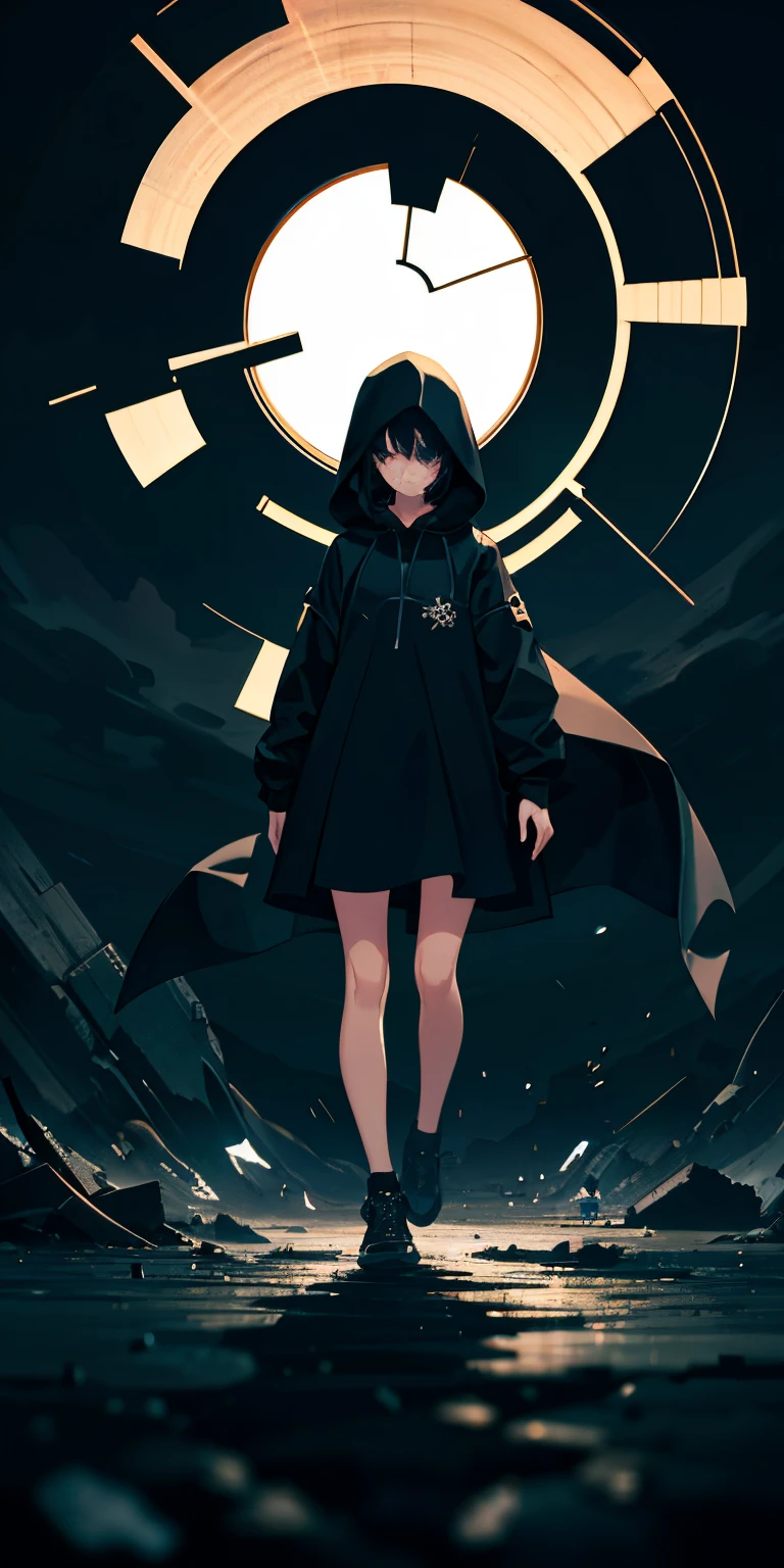 tmasterpiece, Best quality at best, 4K, starrysky, Skysky, As estrelas(Skysky), capes, hijabi sluty, slender leg, long whitr hair, White hair, cyber punk perssonage, depth of fields, vague background,