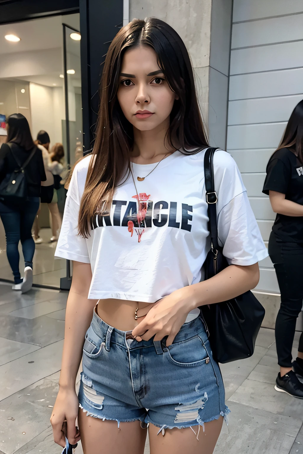 jealous woman, face with angry and angry expression, com roupas jovem. the image captures the woman standing