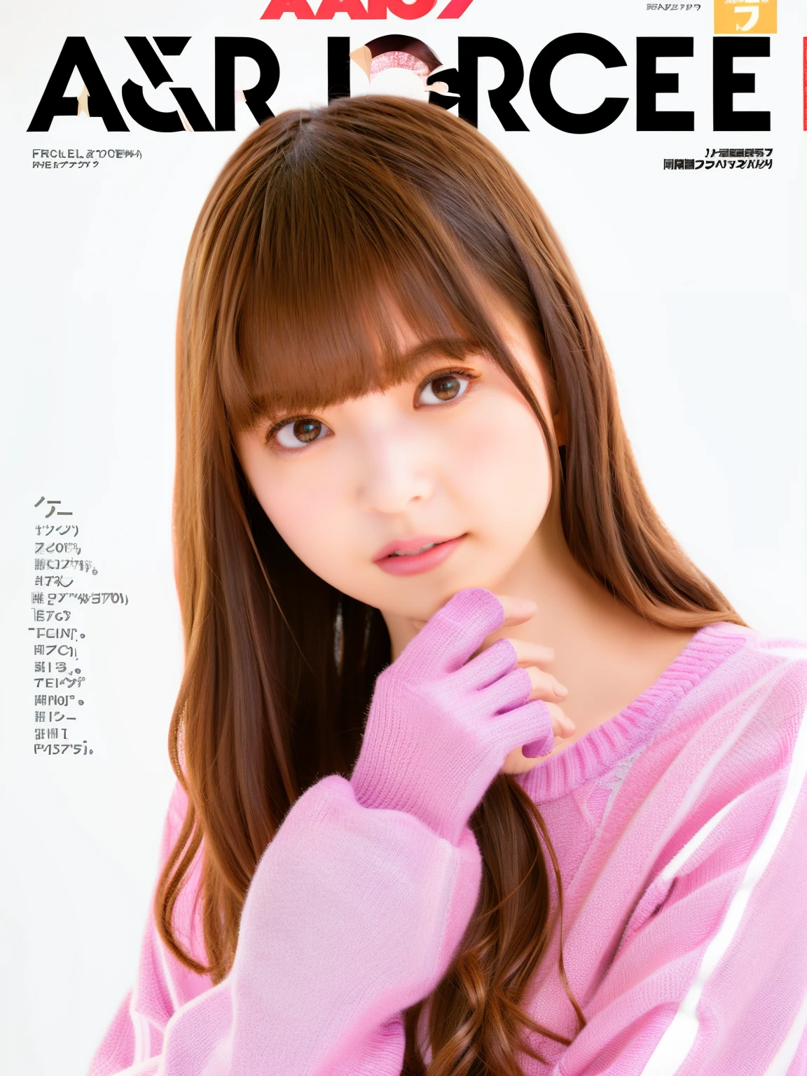 araface magazine cover with a woman in a sweater and gloves, ray, light ray, god ray, sun ray, bae suzy, magazine scan, royo, ( ray of sunlight ), magazine photo, ray casting, gods ray, texts,cover shot, magazine, ray of light, by Tadashi Nakayama, rays, cover of magazine, single ray of moon