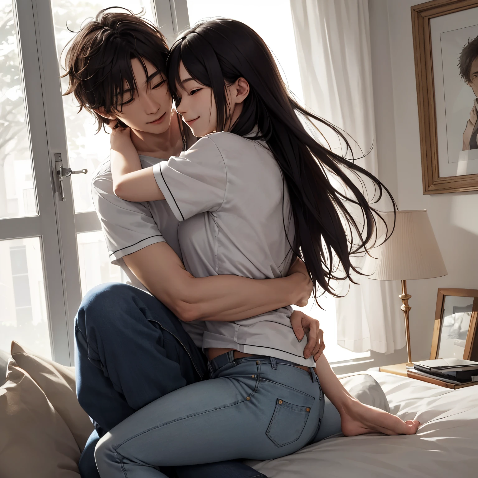 horny men、woman、KISS、