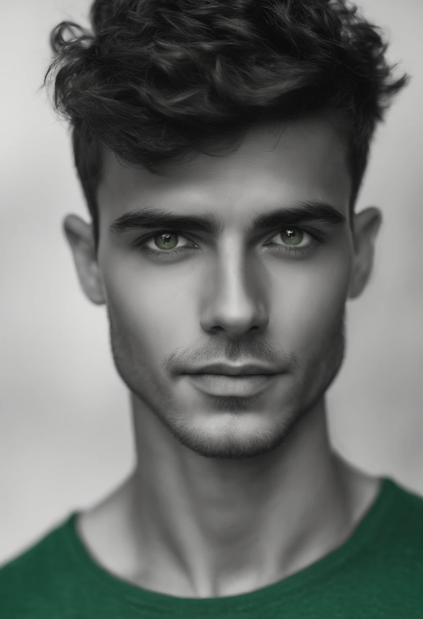 jovem masculino,meio corpo,realista,feliz ,30 anos,olhos verdes,moreno claro,aventureiro