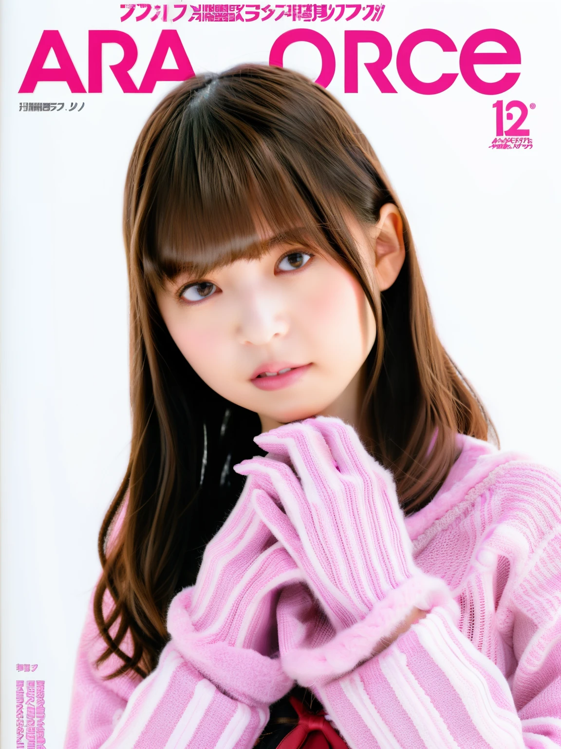 araface magazine cover with a woman in a sweater and gloves, ray, light ray, god ray, sun ray, bae suzy, magazine scan, royo, ( ray of sunlight ), magazine photo, ray casting, gods ray, texts,cover shot, magazine, ray of light, by Tadashi Nakayama, rays, cover of magazine, single ray of moon