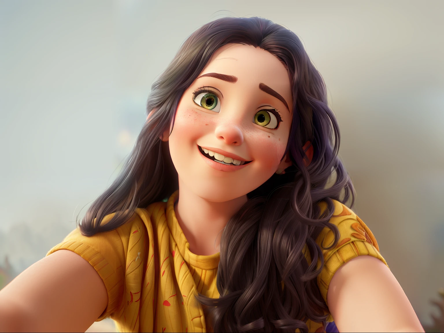 (high quality, best quality, Disney Pixar style), (best quality, 4k, 8k, highres, masterpiece:1.2), ultra-detailed, (realistic, photorealistic, photo-realistic:1.37), vibrant colors, vibrant lighting, enchanting details, magical atmosphere, lively expressions, artistic backgrounds, intricate patterns, charming story, whimsical characters, captivating poses, intricate costumes, depth and dimension, lively emotions, intricate textures, joyful atmosphere, captivating composition, dreamlike setting, breathtaking scenery, dynamic movement, magical moments, vivid storytelling, vibrant hues, fantastical elements, captivating narrative, stunning visual effects, fascinating details, delightful whimsy