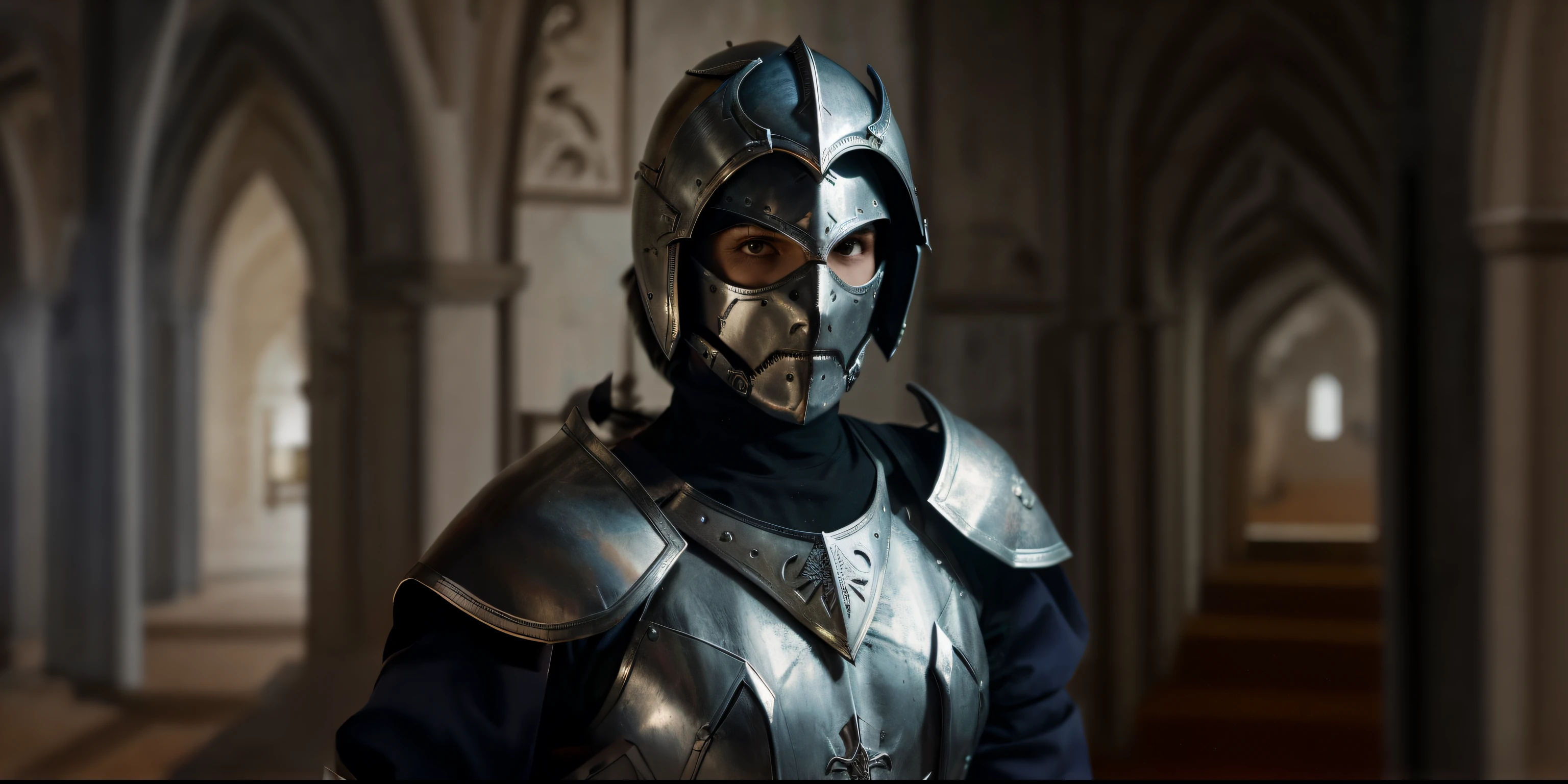 Continue scenario, interior de um castelo medieval