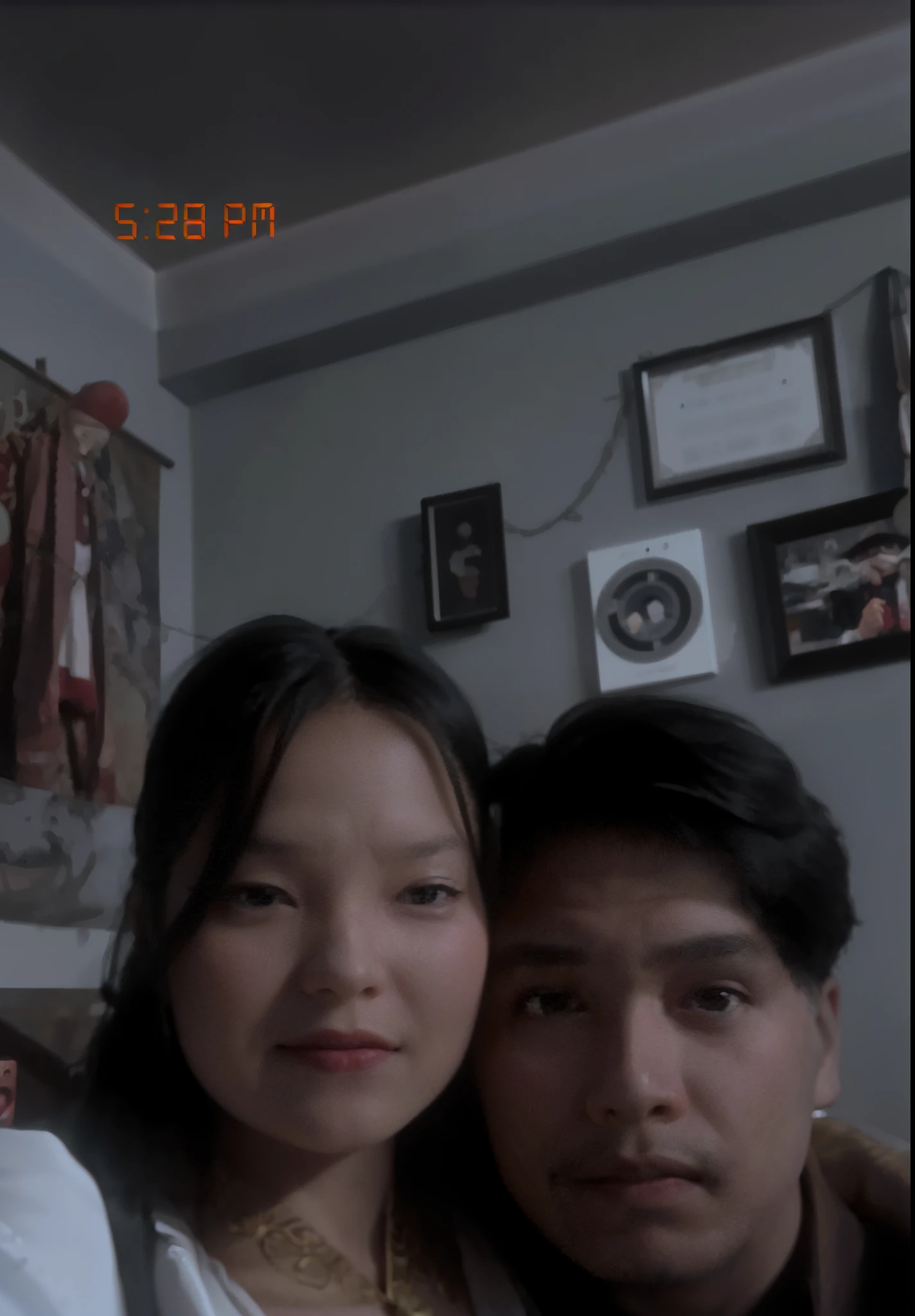 there is a man and woman taking a selfie in a room, very very low quality picture, 8k selfie photograph, lovely couple, portrait shot 8 k, ruan jia and brom, photo taken in 2 0 2 0, taken in the early 2020s, low quality photograph, taken with sony alpha 9, from 8 k matte, photo 8 k