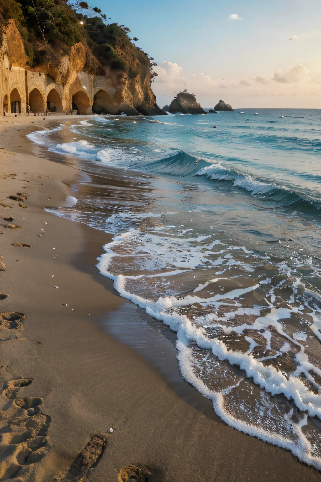 Haz paisajes hermosos de playas sin personas