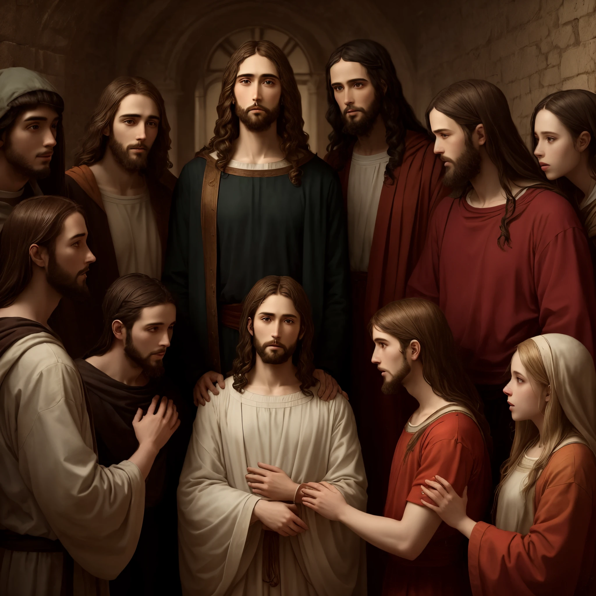 Jesus with his disciples