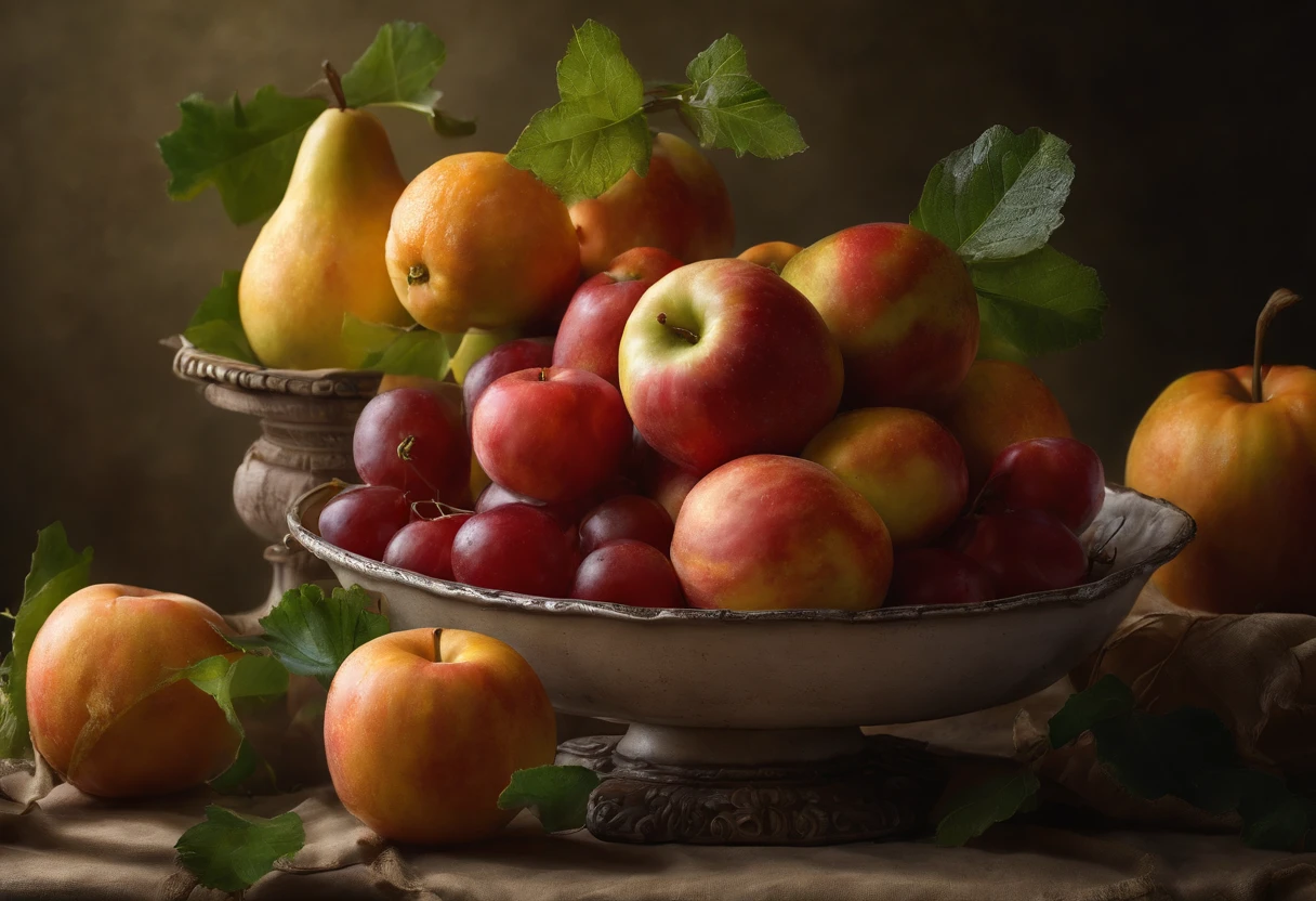 Hyperrealism, 135mm, Nikon, chiaroscuro, cinematic lighting, god rays, drop shadow, Dutch Golden Age painting, Hyperrealism, Realism, Neoclassicism, UHD, retina, masterpiece, ccurate, super detail, high details, high quality, award winning, best quality, highres, 4K, hyper-realistic image, still life, apple, oranges, red fabric, yellow porcelain vase. professional photography., a photorealistic painting by Alexander Kucharsky, Shutterstock Competition Winner, hyperrealism, super realistic food image, still life photography, amazing food photography, Photography Hyperrealism, photorealistic oil painting, highly realistic, professional fruit photography, photorealistic painting, hyperrealism photography, beautiful photorealistic images, 3D, english_text, food_focus(10), no_humans(14), realistc(9), rating:safe(15), artist_name(10), food(12), fruit(9), orange_(fruit)(2), pumpkin, signature(3), twitter_username(4), flower(2), still_life(5), traditional_media, apple(4), grapes, closed_eyes, photo_(medium), strawberry(2), ballon, flag_background, full_moon, gun, moon(2), painting_(medium), planet, red_moon, sun, weapon, metroid_(creature), photorealistic, watermark.