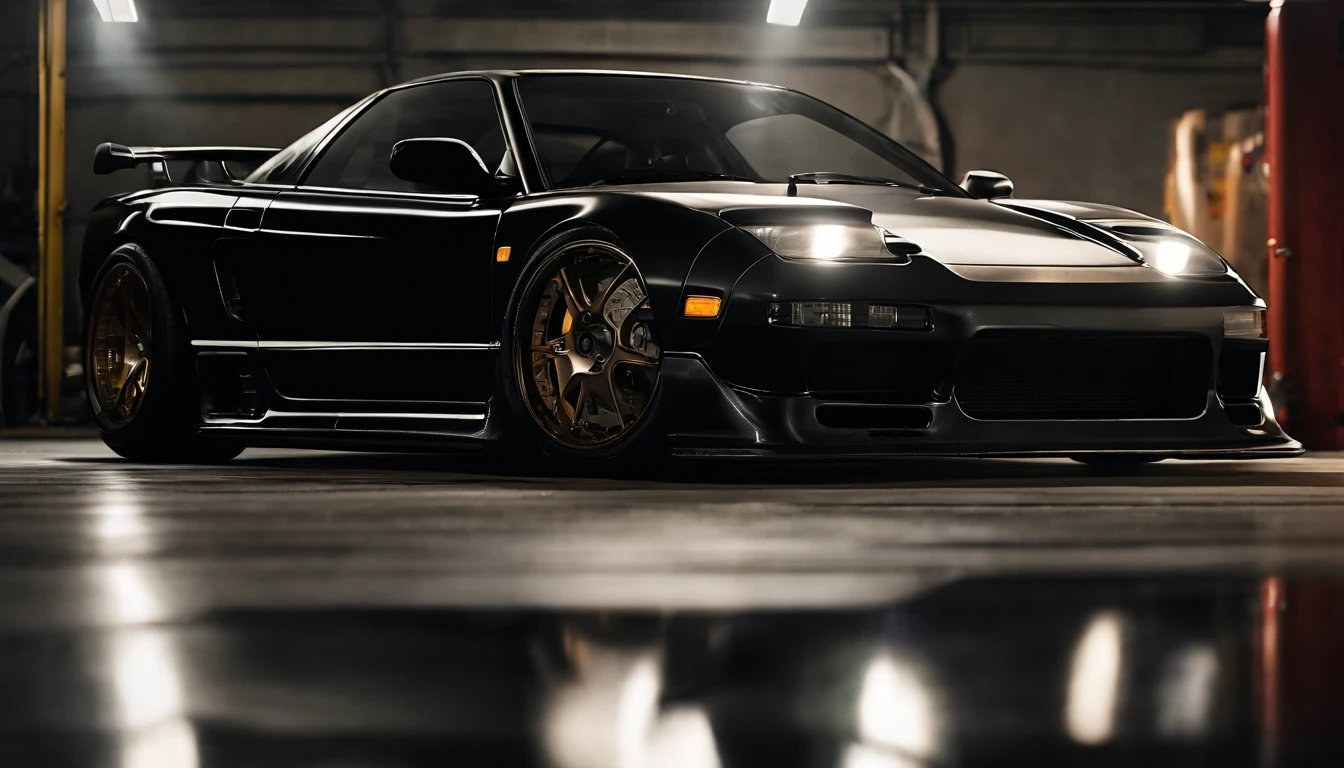Visualize an exceptional scene featuring a highly modified 1995 Acura NSX parked in a low-light garage, with the perfect amount of light highlighting its features. Dive into extreme micro-details to showcase the intricacies of the modifications, sleek lines, and overall design, creating a visually stunning image rendered with Octane Render.
Highlight the micro-details of the modified 1995 Acura NSX, focusing on the customized elements such as body enhancements, spoilers, rims, and any other unique features. Zoom in on the fine details of the paint job, reflections, and the distinctive characteristics that make this NSX stand out.
Emphasize the lighting to enhance the micro-details, using carefully placed light sources to cast shadows that add depth and dimension to the modified NSX. Utilize Octane Render to create an image with realistic lighting, capturing the play of light on the car's surfaces and highlighting the intricate modifications.
Consider the environment of the low-light garage, utilizing subtle ambient light to illuminate the surroundings and create a moody atmosphere. Use extreme attention to detail to capture the nuances of the garage setting, including textures on the floor, walls, and any additional elements that contribute to the overall scene.
Imagine the modified 1995 Acura NSX parked in a visually appealing pose, showcasing its modifications and unique features. Craft an image that not only captures the micro-details of the car but also conveys the essence of automotive customization and meticulous design.
This detailed prompt aims to inspire the creation of a highly detailed and macro-focused image featuring a modified 1995 Acura NSX parked in a low-light garage, with intricate details, realistic lighting, and an overall visually stunning composition rendered with Octane Render.