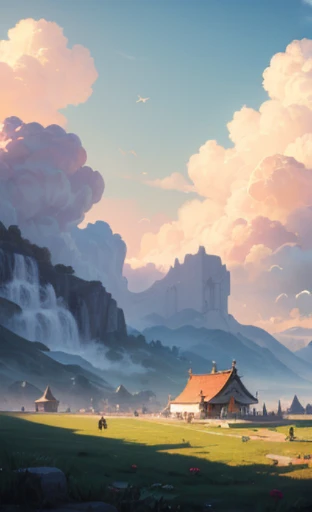 masterpiece, best quality, everyday life in the cloud kingdom