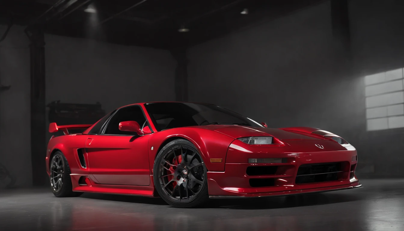 Visualize an exceptional scene featuring a highly modified 1995 Acura NSX parked in a low-light garage, with the perfect amount of light highlighting its features. Dive into extreme micro-details to showcase the intricacies of the modifications, sleek lines, and overall design, creating a visually stunning image rendered with Octane Render.

Highlight the micro-details of the modified 1995 Acura NSX, focusing on the customized elements such as body enhancements, spoilers, rims, and any other unique features. Zoom in on the fine details of the paint job, reflections, and the distinctive characteristics that make this NSX stand out.

Emphasize the lighting to enhance the micro-details, using carefully placed light sources to cast shadows that add depth and dimension to the modified NSX. Utilize Octane Render to create an image with realistic lighting, capturing the play of light on the car's surfaces and highlighting the intricate modifications.

Consider the environment of the low-light garage, utilizing subtle ambient light to illuminate the surroundings and create a moody atmosphere. Use extreme attention to detail to capture the nuances of the garage setting, including textures on the floor, walls, and any additional elements that contribute to the overall scene.

Imagine the modified 1995 Acura NSX parked in a visually appealing pose, showcasing its modifications and unique features. Craft an image that not only captures the micro-details of the car but also conveys the essence of automotive customization and meticulous design.

This detailed prompt aims to inspire the creation of a highly detailed and macro-focused image featuring a modified 1995 Acura NSX parked in a low-light garage, with intricate details, realistic lighting, and an overall visually stunning composition rendered with Octane Render.