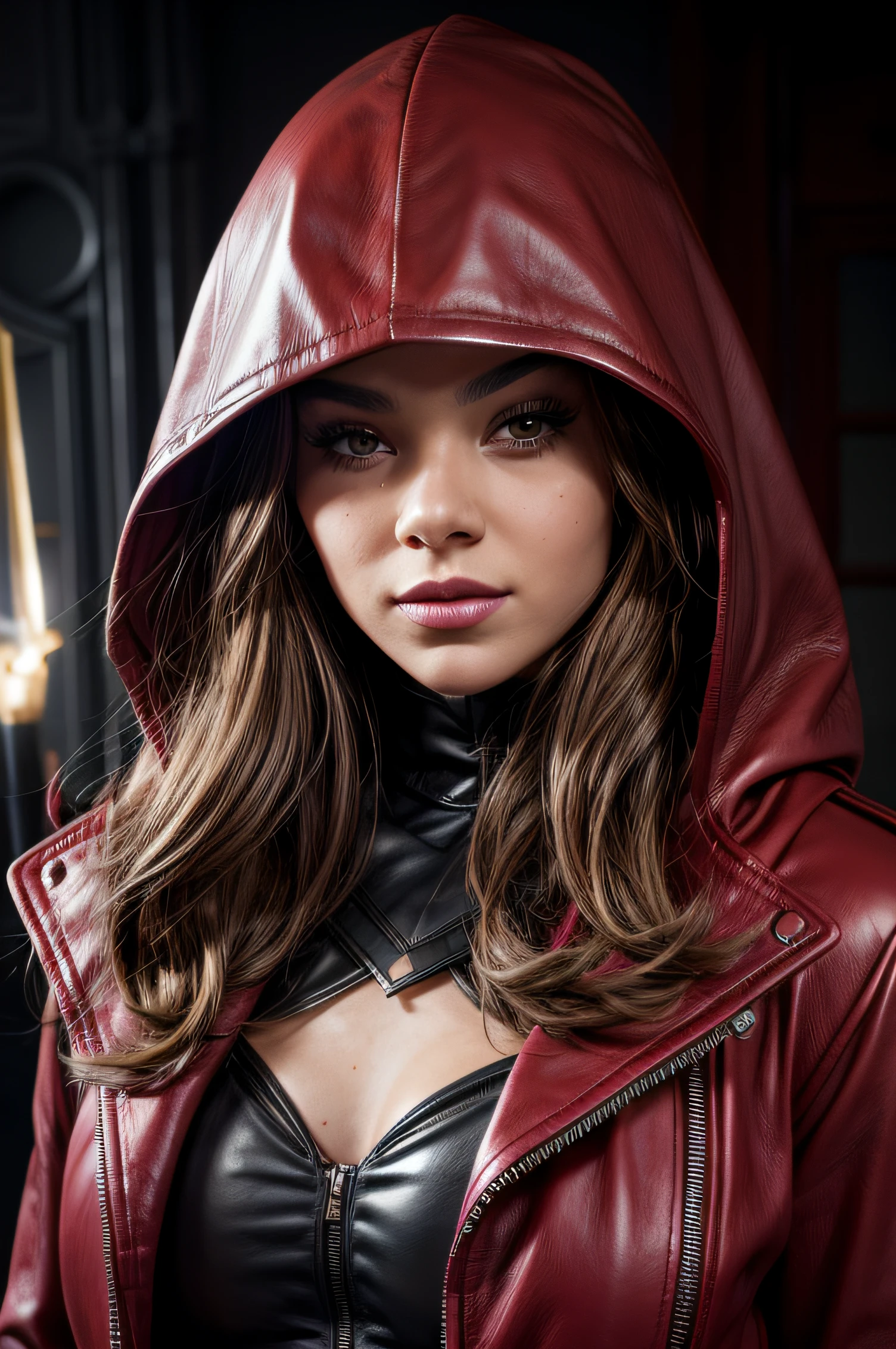 A beautiful girl with a mysterious light that illuminates the dark night. She wears a red leather suit and a long red hooded coat, and is the strongest magician who harbors and unleashes the power of black, brown eyes