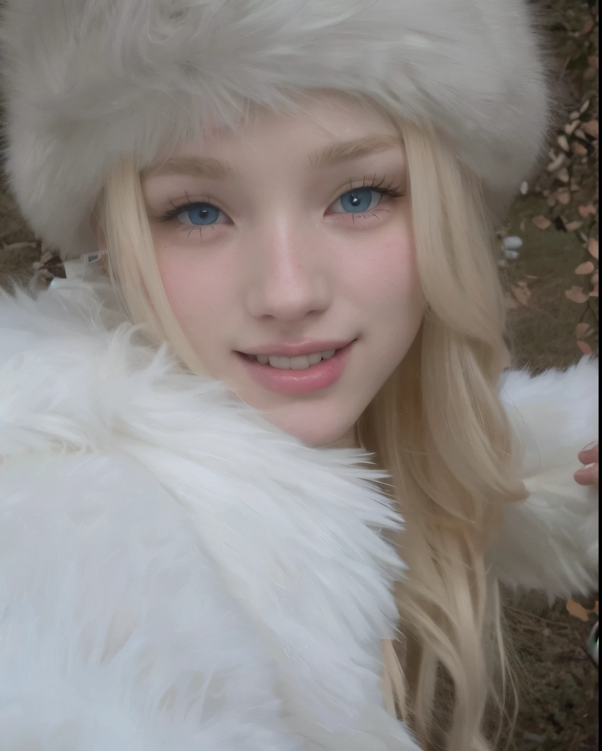 Chica rubia con un abrigo de piel blanco y un sombrero posando para una foto., Beautiful Nordic woman, pale snow white skin, pale fair skin!!, albino white pale skin, piel blanca muy, very pale, piel blanca muy, very very pale, Anna Nikolanova aka Newmilky, very pale white skin, white pale skin, with pale skin, ivory pale skin, soft pale white skin