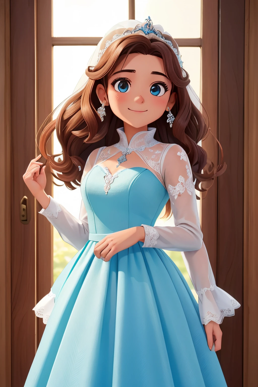 (Um peito extremamente grande mestra, best quality:1.4), (Beautiful, aesthetic, perfeito, delicado, intrincado:1.2),((best quality)), ((master part)), (circunstanciado),(A high resolution:1.2), campo com neve, A Teen Female, cabelo, vermelho, sorridente, vestido de casamento ((detalhes extremos)) (alta qualidade 4k) (imagem HD)