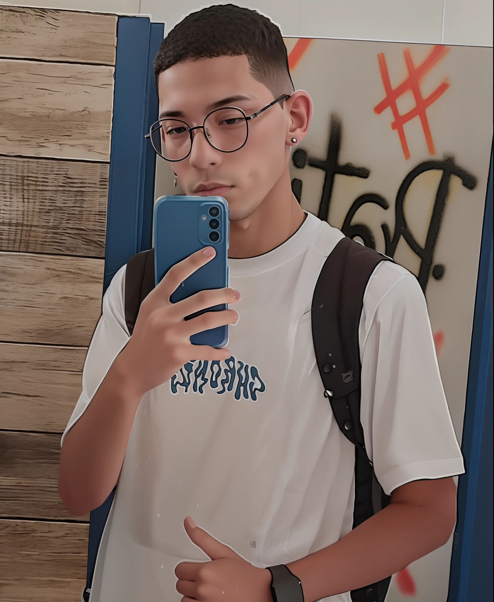 sharp boy with glasses and backpack taking a selfie, 18 anos, 1 6 anos, em torno de 1 9 anos, 1 7 - ano - menino rosto magro, tommy 1 6 anos de idade, vestindo um baggy, caio santos, imagem frontal, adolescente do sexo masculino, foto de perfil, foto de perfil 1024px, Twink