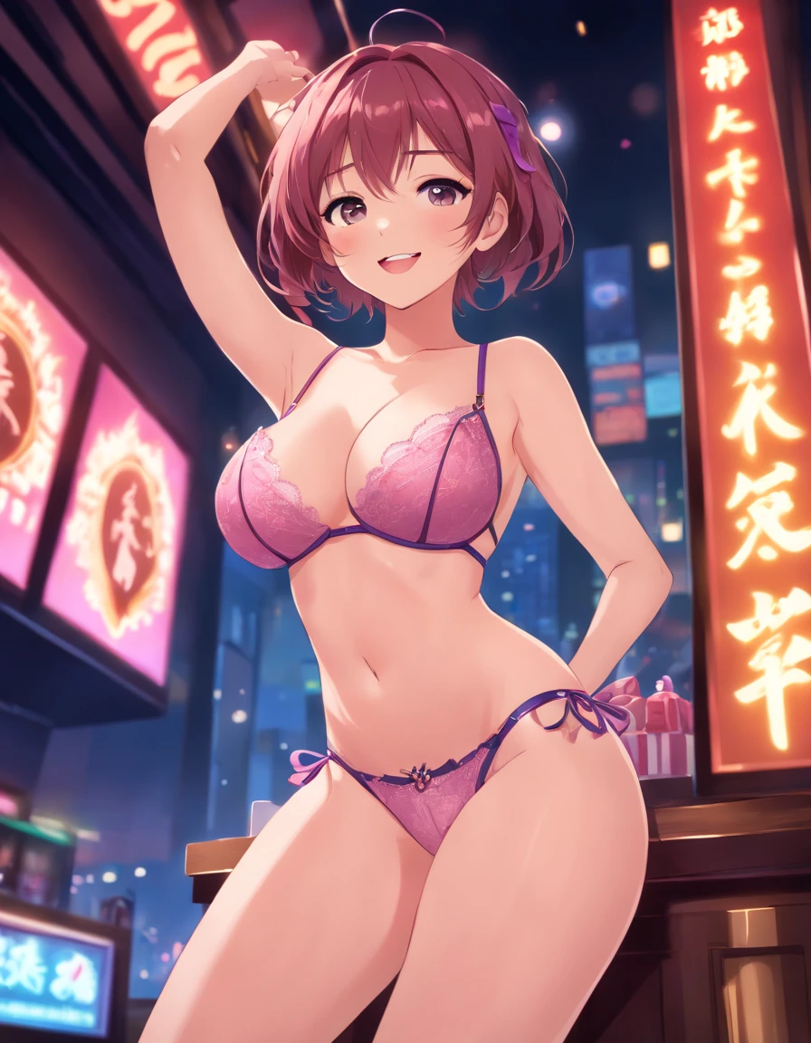 (((nfsw)))masutepiece, Best Quality, ultra-detailliert, 32K,4K,Real Beauty、Asian Women, inely detailed beautiful eyes, shorth hair, ((Open bust))((Glamour body)), (((Huge breasts))),(((Nipples are clearly visible))) {{{{Vulgarity}}}}(((Random color SPLASH luxury sexy lingerie)))(((m leg)))(((open sexy panties)))、(((vagina visible through panties))){{{female ejaculation}}}{{{vagina in vibrator}}}Seductive smile, In-depth background, Background with: (Luxury cabaret club:1.3)