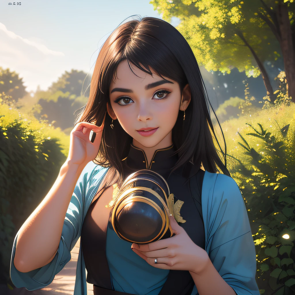 (Extremely detailed 8k wallpaper:2), (photo:2), (23 years old soigne Beautiful girl:2), (gives a lecture to friends:2), detailed (Face and eyes), (hyper realistic:1), (highly detailed:1), (epic realistic:1), rim light, (maximum details:1), cozy, (fullbody:1.3), (looking at viewer:2.0), (Woman's Attractive Qualities:2), (Attractive Woman:2), (Attractive:2), Smile, Intelligence, Empathy, Gracefulness, Sense of Style, Fitness, Grooming, Optimism, (Sensitivity:2), Sincerity, Romantic Gestures, Playfulness, Fashion Sense, (Sensuality:2), Charm, Modesty, Thoughtfulness, (Femininity:1), Flirtatiousness, Warmth, (Physical attractiveness:2), A beautiful smile, A love of life, strength and power, vulnerability, curiosity, wonder, love, (nature background:2), kawaii, waifu, Beautiful breasts, (attractive body:2), (Beautiful body:2), Beautiful pose, attractive pose, (Beautiful legs:1.0), (Beautiful clothes:1), (classic clothes:2), (elegant clothes:2), (European clothes:2), detailed clothes, (skirt:1), (blouse:1), (provocative pose)