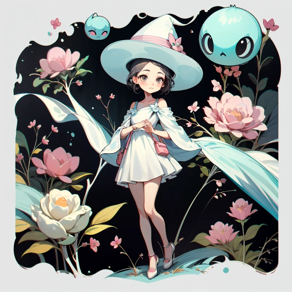 1 adesivo, manual, (uma elegante, model, top rosa, fresco e fresco), fundo branco, fundo simples, minimum, fofo, tiny, cor pastel, estilo vetorial, Sem gradiente,