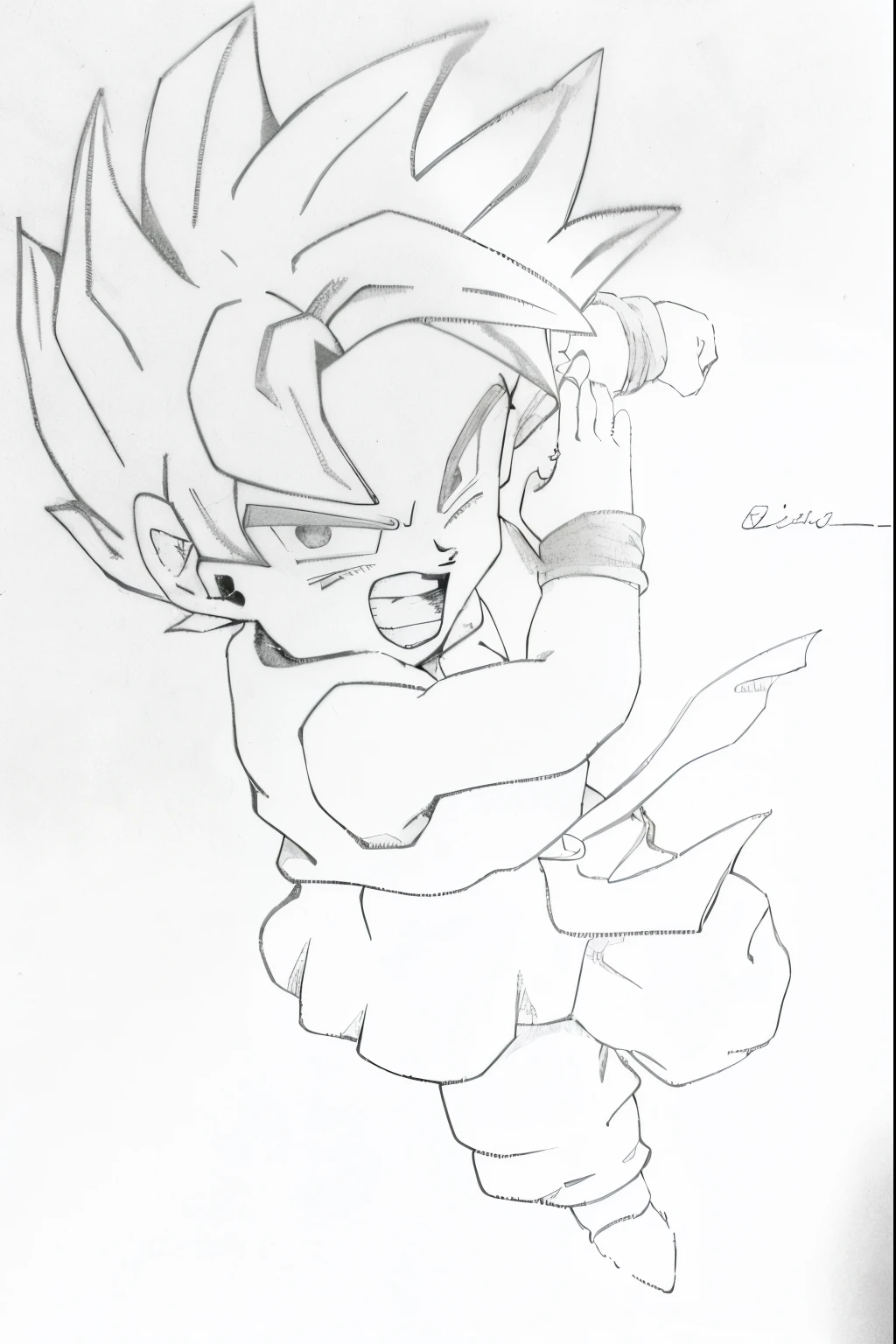 desenho de um jovem goku de dragon ball, Pose de luta, Goku de Dragon Ball, Goku de Dragonball Z, Directed by: Akira Toriyama, Goku de Dragon Ball Z, Pose de luta, Filho Goku, em uma postura de luta, arte conceitual de dragon ball, menina saiyajin, em pose de luta, Pose de lutador, inspirado por Toriyama Sekien