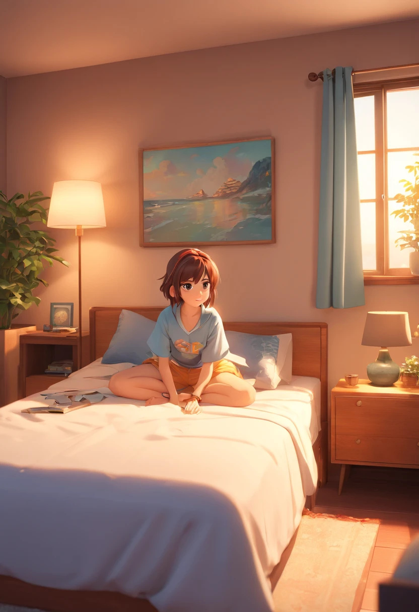 cartoon character a woman standing in a room with sofas and mattresses, foto profissional fina, advertising photo, In the background, Foto profissional detalhada, Qualidade Premium, profissional, Unbeatable quality, contra fundo escuro, artista especialista, foto de marketing, corpo inteiro, corpo inteiro, foto de retrato, great quality, foto profissional bem iluminada, foto comercial, un feito cama, furniture, Caractere estilizado, animation style rendering, 3D estilizado, Arnold Maya render, 3 d render stylized, toon render keyshot, Personagem 3D, Personagem 3D, 3d rendering stylized, 3 d character render, personagem de desenho animado, Personagem de close up, Pose de personagem, (Estilo Pixar), (pele detalhada) (textura detalhada) (8k) (argila) (Cinematic lighting) (foco nítido