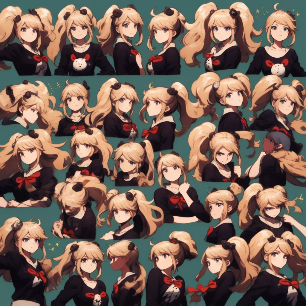 1 menina bonito,9 mesas,9 poses and expressions,different emotions,10