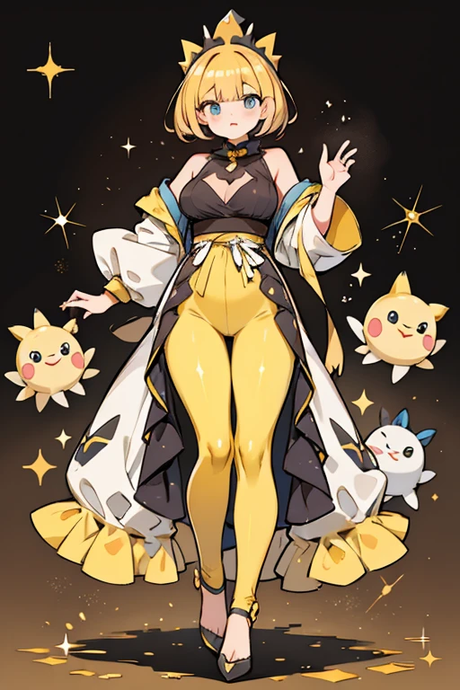 human pokemon Drowzee; glitter; full body; Drowzee outfit inspired