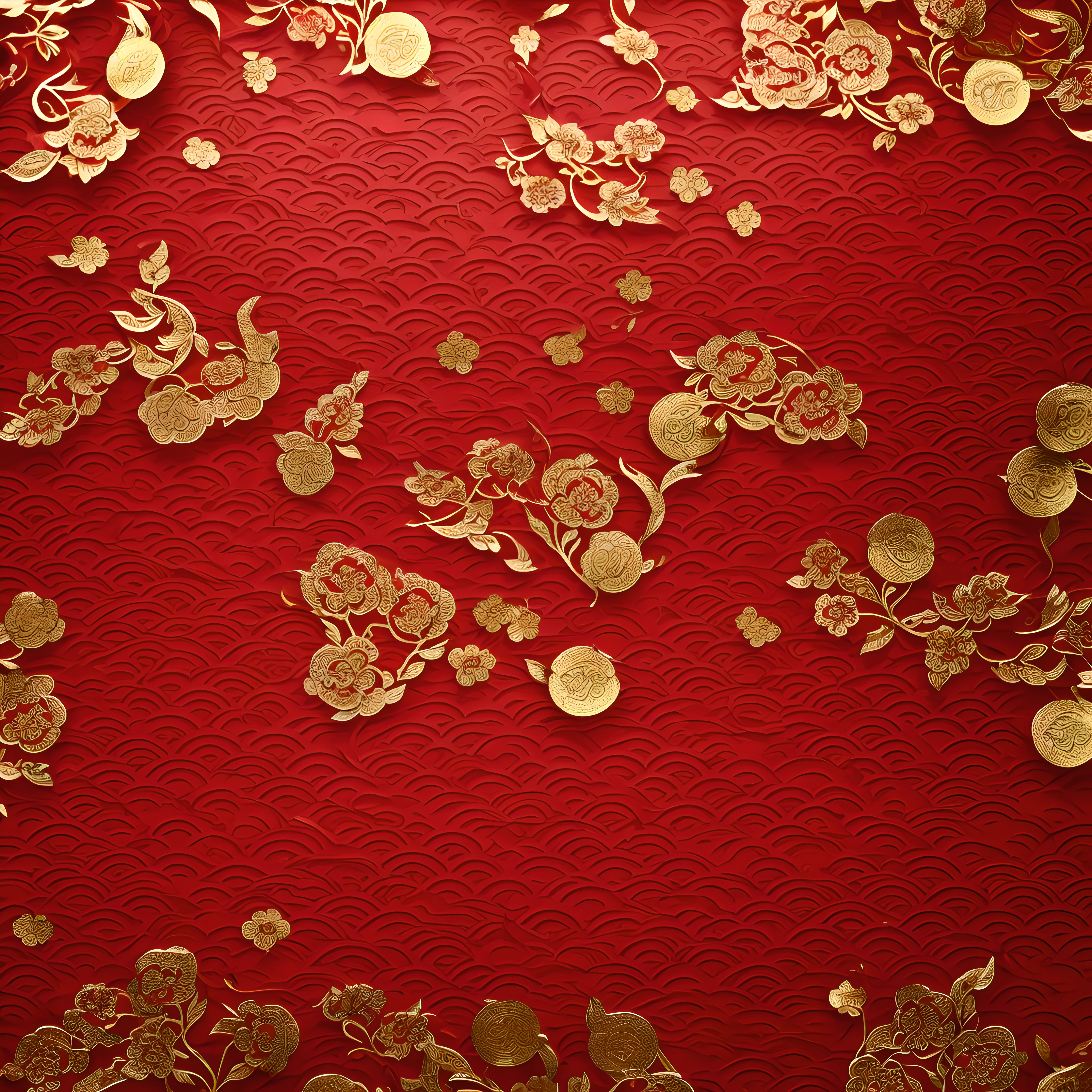 Flat background decorative material,Chinese new year celebration,Announcement in the Year of the Dragon,Send red envelopes to each other,fantasy scene,Chinese elements,ultra-quality,Super exquisite,Super delicate,Taiwan New Year decorations,boisterous