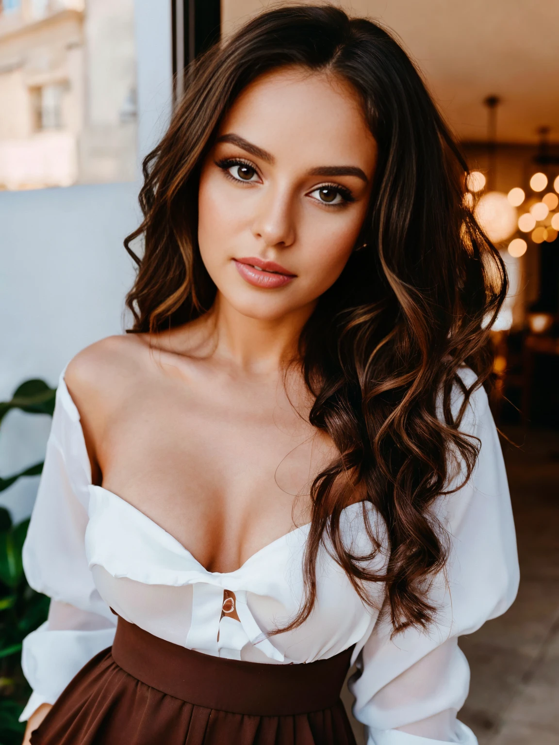 Sexy woman, Albanian, 30 years, cute, neat face, detailed, small neat nose, neat plump lips, big eyes, brown eyes, Alice Milano, long hair, curly hair, natural shine, chocolate hair, full body portrait, look back, without makeup, gorgeous, woman walking in dessert, dressed ass bride, woman in dessert, western hot city girl with charm face, (masterpiece), best quality, high resolution, extremely detailed, depth of field