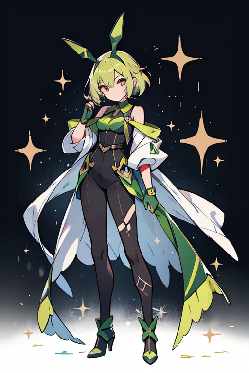 human pokemon Scyther; glitter; full body; Scyther outfit inspired