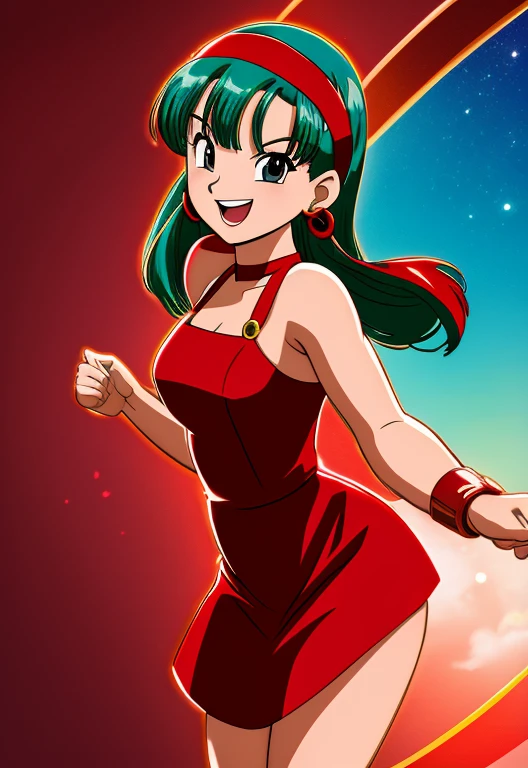 (Photo:1.3), highdetail, Bulla, 1girl, solo, red headband, red dress, Selfie, Smile, (acclaimed, alluring, captivating, exciting, gorgeous, striking:1.3), (trending on artstation:1.3), Mansion background