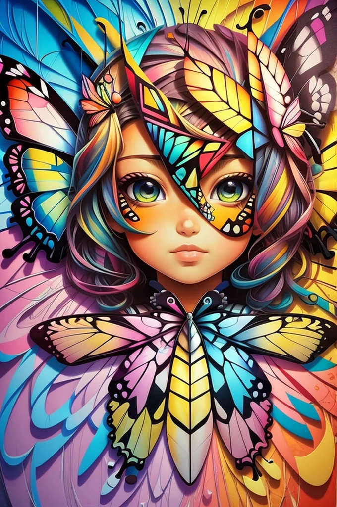 (Butterfly), Eduardo Kobra padding ,wall PORTRAIT geometric multidimensional, art, chibi,
yang08k, beautiful, colorful,
masterpieces, top quality, best quality, official art, beautiful and aesthetic,