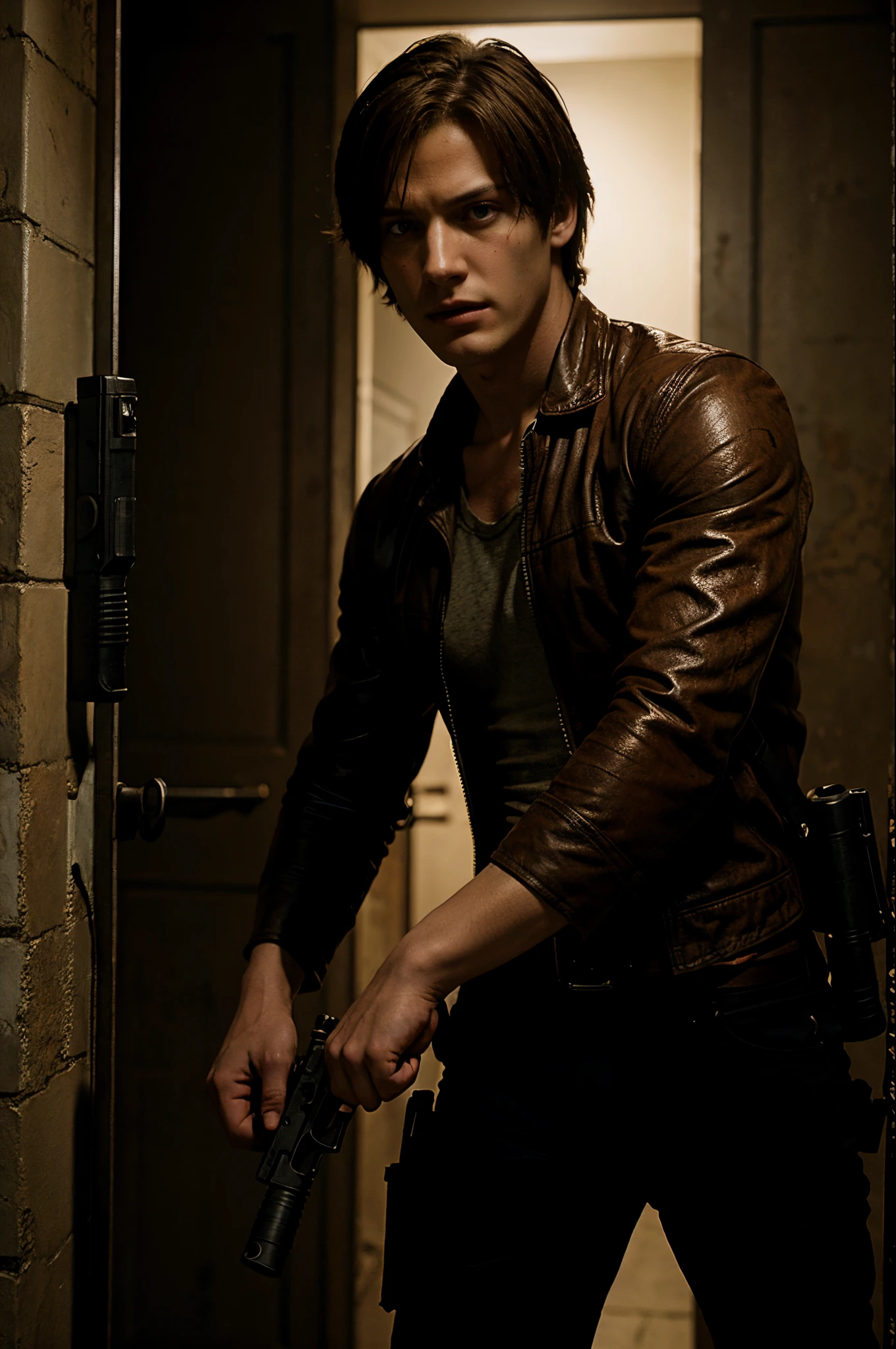 Resident evil, Leon Scott Kennedy, with gun