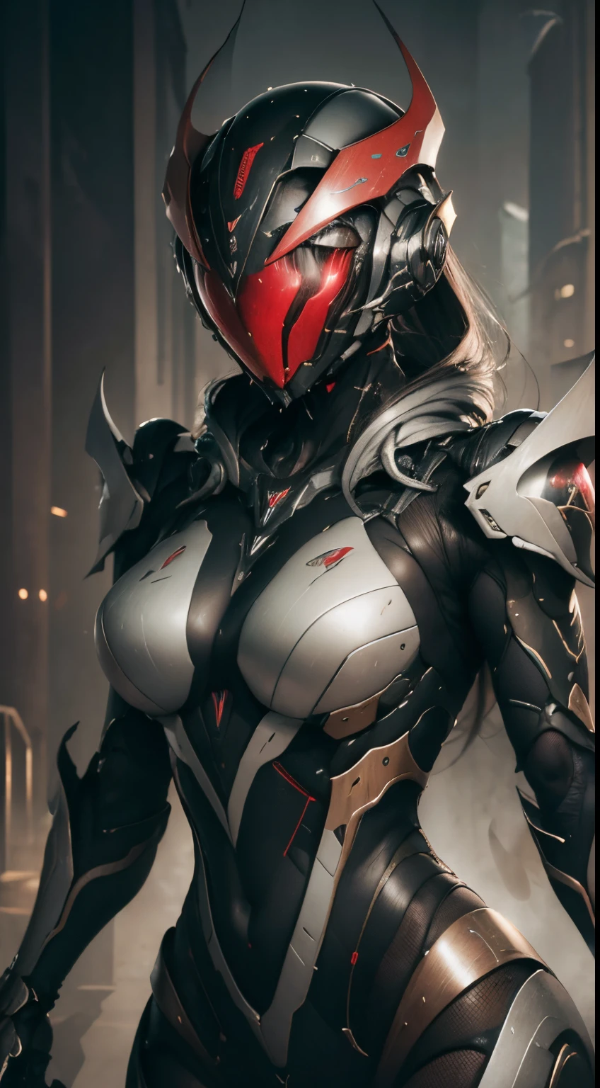 (8k,fotorrealista　Raw photography　calidad superior;1.4) armadura mecha  girl con pechos enormes muslos hechizantes cuerpo completo y cola grande, labios rojos gruesos y calientes Ojos 4k y cara extremadamente detallados,hermosos ojos，Chica futurista，Mechanical joints，Fondo urbano futurista，Estilo modelshoot, (fondos de pantalla de planet, depredador battle 8k extremadamente detallados), Belleza estilizada abstracta,，surrealismo, 8k, Super detail, La mejor calidad, Premiado, Anatomically correct, 16k, Super detail