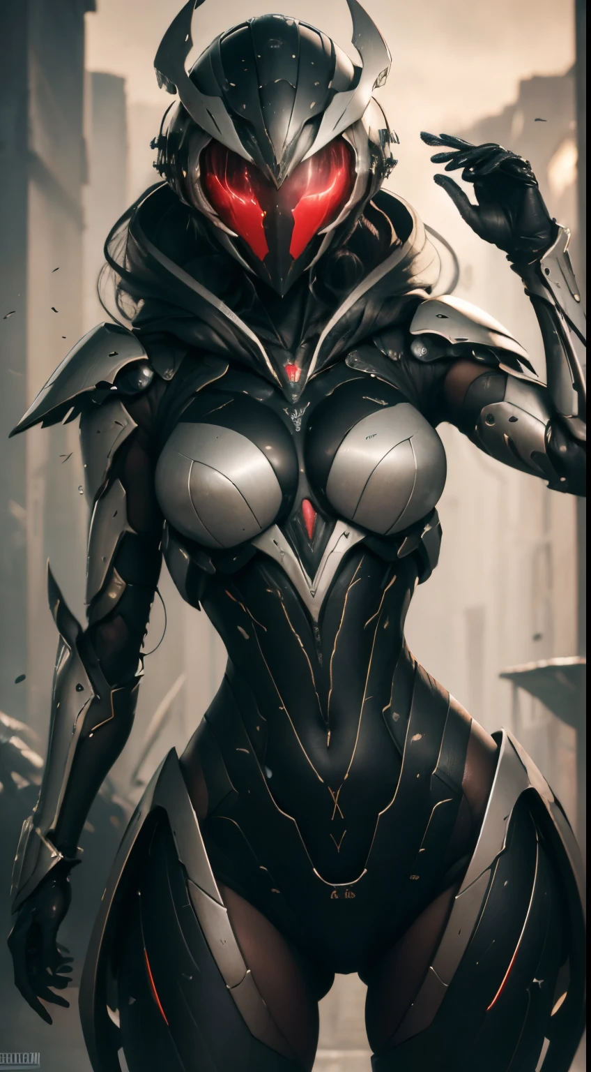 (8k,fotorrealista　Raw photography　calidad superior;1.4) armadura mecha  girl con pechos enormes muslos hechizantes cuerpo completo y cola grande, labios rojos gruesos y calientes Ojos 4k y cara extremadamente detallados,hermosos ojos，Chica futurista，Mechanical joints，Fondo urbano futurista，Estilo modelshoot, (fondos de pantalla de planet, depredador battle 8k extremadamente detallados), Belleza estilizada abstracta,，surrealismo, 8k, Super detail, La mejor calidad, Premiado, Anatomically correct, 16k, Super detail