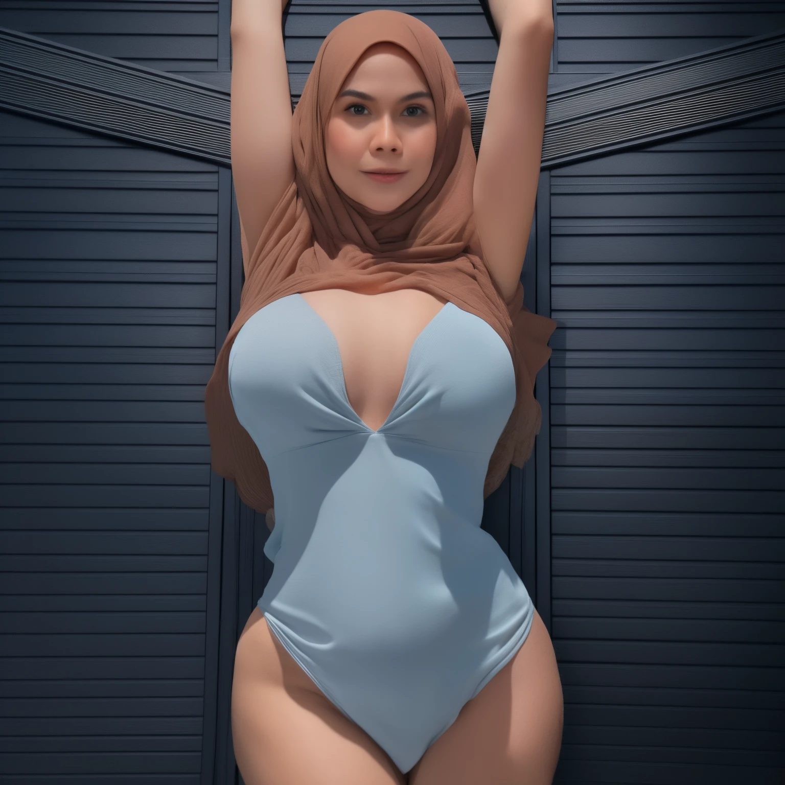 malay girl wearing hijab, beautifull hand, perfect hand, realistic hand, malay girl wearing hijab, 48 Years Old beautiful woman. ((lace bra and panties)),(bigger boobs),((look front at the camera))., Emphasize ass, biggerchest, big Nipple, de pele branca, bigger breasts thin waist, mexico-style street, Hyper-Realism, Cinematic lighting, depth of fields, From below, vanishing point, F/2.8, Anatomically correct, Textured skin, Super Detail, awardwinning, Best Quality, hight resolution, wearing pastel blue underwear, bra and panties only, hospital ward background, spread leg open, RAW photo, best quality, masterpiece, high detail RAW color photo, malay girl, professional photograph, (realistic, photorealistic:1.37), (high detailed skin:1.2), high resolution, beautiful detailed eyes, dramatic lighting, cinematic lighting, back light, professional lighting, detailed skin texture, insane details, intricate details, accent lighting, soft volumetric light, bokeh, (dramatic light:1.2), (neutral colors:1.3), cross process,