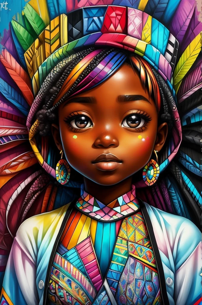 (Borboleta), Eduardo Kobra acolchoamento ,multidimensional geometric PORTRAIT wall, arte, chibi,
yang08k, lindo, colorido,
obras-primas, qualidade superior, melhor qualidade, arte oficial, beautiful and aesthetic, pele negra