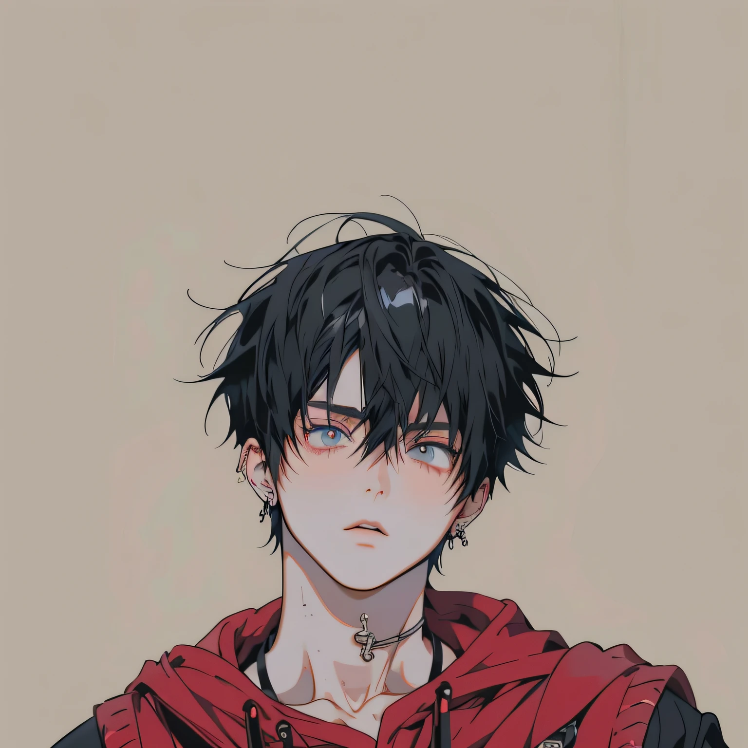anime boy with black hair and red hoodie looking at camera, young anime man, anime boy, made with anime painter studio, 4 k manga wallpaper, badass anime 8 k, male anime style, anime portrait of a handsome man, anime style portrait, nobutaka ike, anime art wallpaper 8 k, high quality anime artstyle, anime style 4 k
