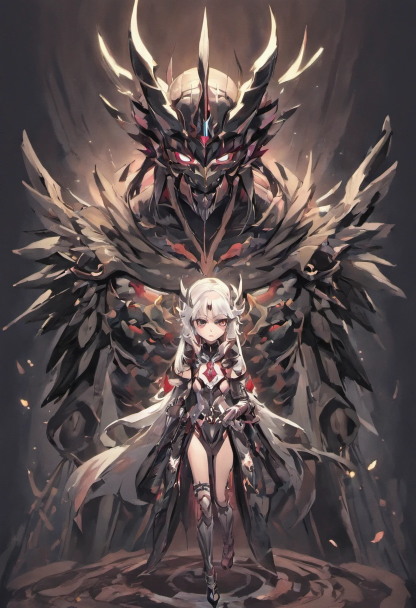 masterpiece, best quality, high resolution, with 1, A monster angel that looks holy,His eyes were waiting for heterochromia,His entire body consists of a huge one-eyed eye,A metal ring on one eye,The ring is crawling with eyeballs,Dragon with many wings holy angel on white