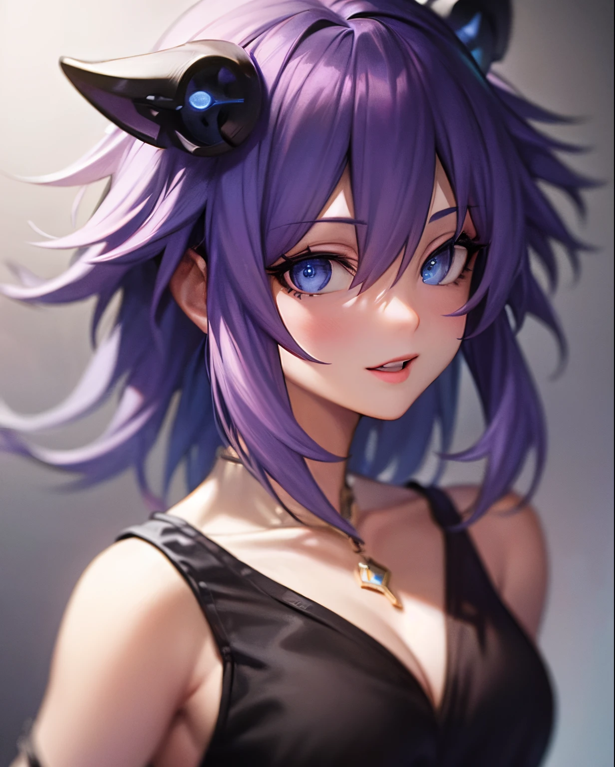 (best quality,4k,8k,highres,masterpiece:1.2),ultra-detailed,realistic,anime girl,anime echii style,dark purple hair,purple dress,beautiful detailed eyes,beautiful detailed lips,ahegao face,long eyelashes,vivid colors,sharp focus,physically-based rendering,studio lighting,portrait,pointing up,relaxed pose,colourful background,cute expression