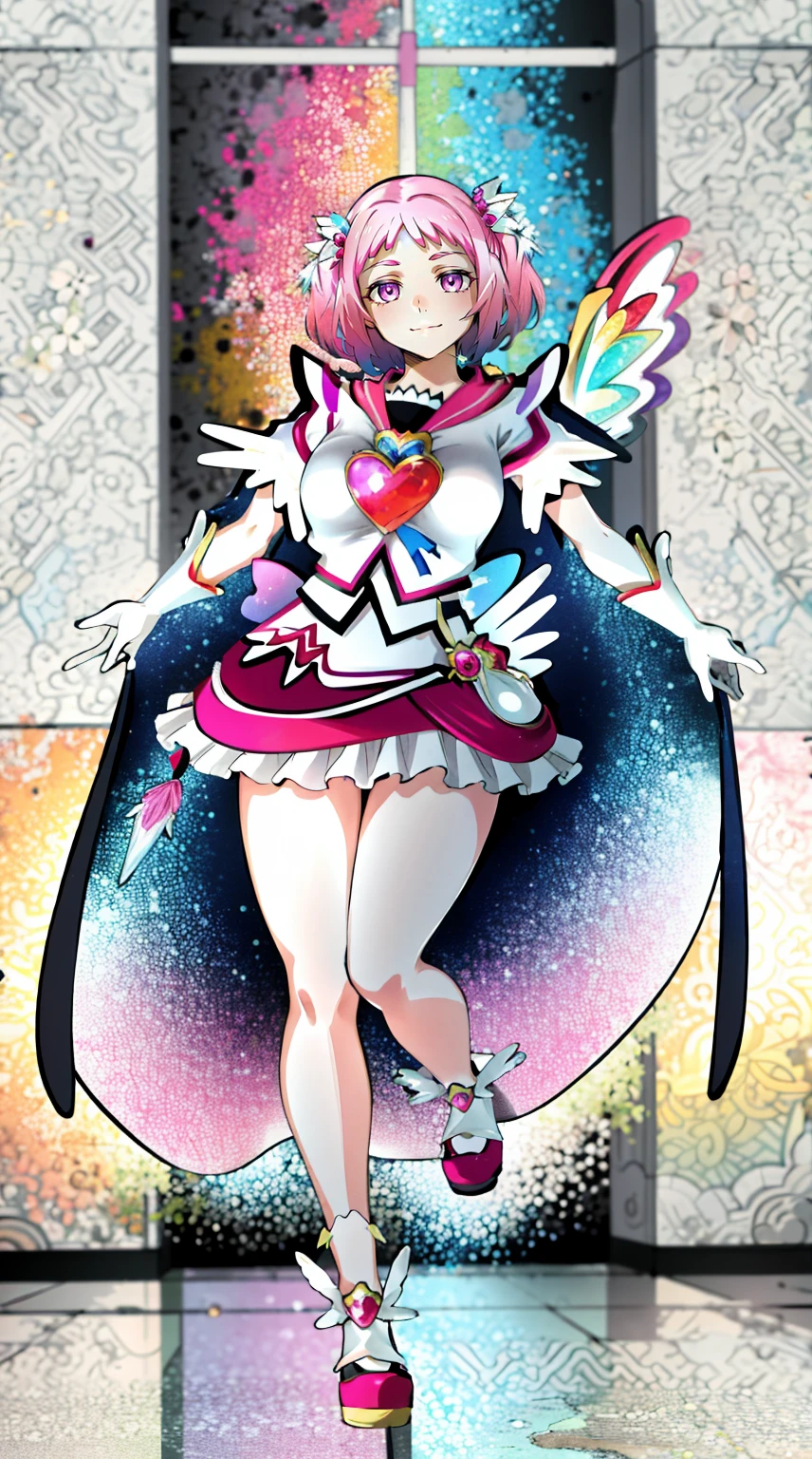 masterpiece, best quality, indoors, mamikafairy, 1girl, solo, looking at viewer,, hand arms full body,boots, standing,cute,breast, curvy, female,fantasy goddess,there is a cartoon picture of a woman with a very large breast, glowing divine being, glowing holy aura, inspired by Luma Rouge, the non-binary deity of spring, ethereal rainbow nimbus, the butterfly goddess of fire, inspired by Mariel, glowing aura around her, astral wind, as the goddess of the saturn, “uwu the prismatic person, big breast, serious, beautiful eyes, , full body, , long robe, long dress, ,priestess ,holy, smile, god rays, ray tracing, sparkle, cinematic lighting, UHD, retina, masterpiece, ccurate, anatomically correct, textured skin, super detail, high details, high quality, award winning, best quality, highres, 1080P, HD, 4K, thunder aura, light aura,full, snak staff,closed mouth, huge breast, curvy, bimbo, standing, heroic, pose, background ruin of a misterios city,UHD, retina, masterpiece, ccurate, anatomically correct, textured skin, super detail, high details, high quality, award winning, best quality, highres, 1080P, HD, 4K, sun aura