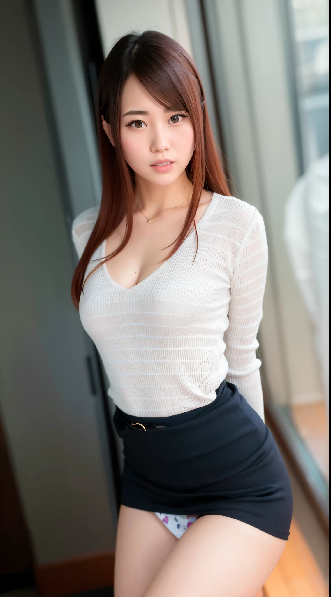 a close up of a woman in a short skirt posing for a picture, Beautiful Asian Girl, Japanese Models, 奈良美智, Asian Girl, deayami kojima, Beautiful Asian Woman, Young Asian Girl, takada akemi, Young Pretty Gravure Idol, sophisticated gravure idol, tight outfit, Gorgeous young Korean woman