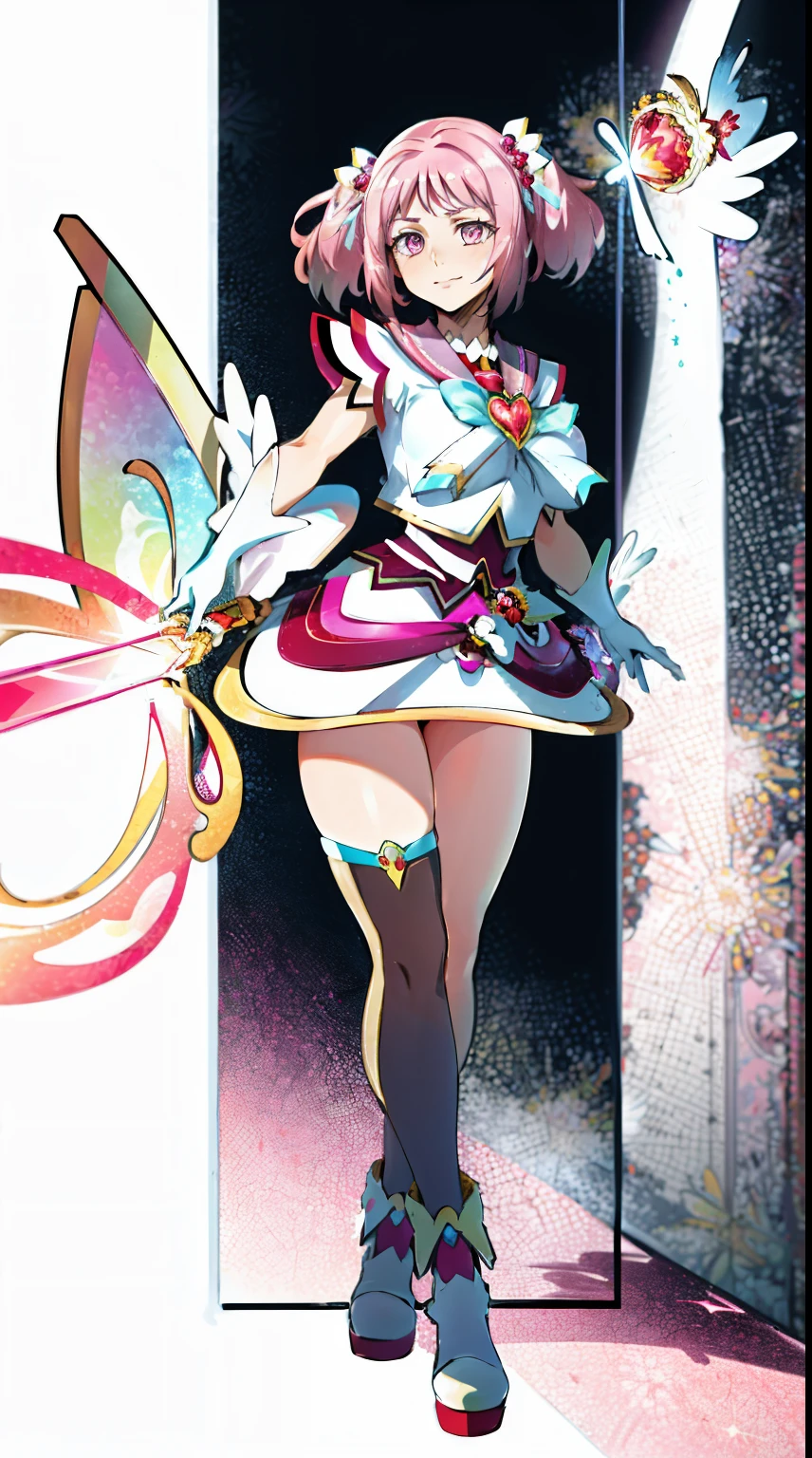 masterpiece, best quality, indoors, mamikafairy, 1girl, solo, looking at viewer,, hand arms full body,boots, standing,cute,breast, curvy, female,fantasy goddess,there is a cartoon picture of a woman with a very large breast, glowing divine being, glowing holy aura, inspired by Luma Rouge, the non-binary deity of spring, ethereal rainbow nimbus, the butterfly goddess of fire, inspired by Mariel, glowing aura around her, astral wind, as the goddess of the saturn, “uwu the prismatic person, big breast, serious, beautiful eyes, , full body, , long robe, long dress, ,priestess ,holy, smile, god rays, ray tracing, sparkle, cinematic lighting, UHD, retina, masterpiece, ccurate, anatomically correct, textured skin, super detail, high details, high quality, award winning, best quality, highres, 1080P, HD, 4K, thunder aura, light aura,full, snak staff,closed mouth, huge breast, curvy, bimbo, standing, heroic, pose, background ruin of a misterios city,UHD, retina, masterpiece, ccurate, anatomically correct, textured skin, super detail, high details, high quality, award winning, best quality, highres, 1080P, HD, 4K, sun aura
