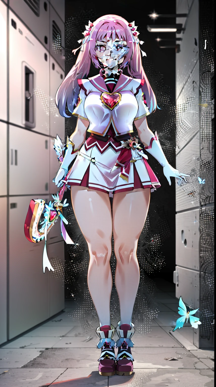 masterpiece, best quality, indoors, mamikafairy, 1girl, solo, looking at viewer,, hand arms full body,boots, standing,cute,breast, curvy, female,fantasy goddess,there is a cartoon picture of a woman with a very large breast, glowing divine being, glowing holy aura, inspired by Luma Rouge, the non-binary deity of spring, ethereal rainbow nimbus, the butterfly goddess of fire, inspired by Mariel, glowing aura around her, astral wind, as the goddess of the saturn, “uwu the prismatic person, big breast, serious, beautiful eyes, , full body, , long robe, long dress, ,priestess ,holy, smile, god rays, ray tracing, sparkle, cinematic lighting, UHD, retina, masterpiece, ccurate, anatomically correct, textured skin, super detail, high details, high quality, award winning, best quality, highres, 1080P, HD, 4K, thunder aura, light aura,full, snak staff,closed mouth, huge breast, curvy, bimbo, standing, heroic, pose, background ruin of a misterios city,UHD, retina, masterpiece, ccurate, anatomically correct, textured skin, super detail, high details, high quality, award winning, best quality, highres, 1080P, HD, 4K, sun aura