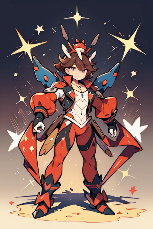 human pokemon Pinsir; glitter; full body; Pinsir outfit inspired