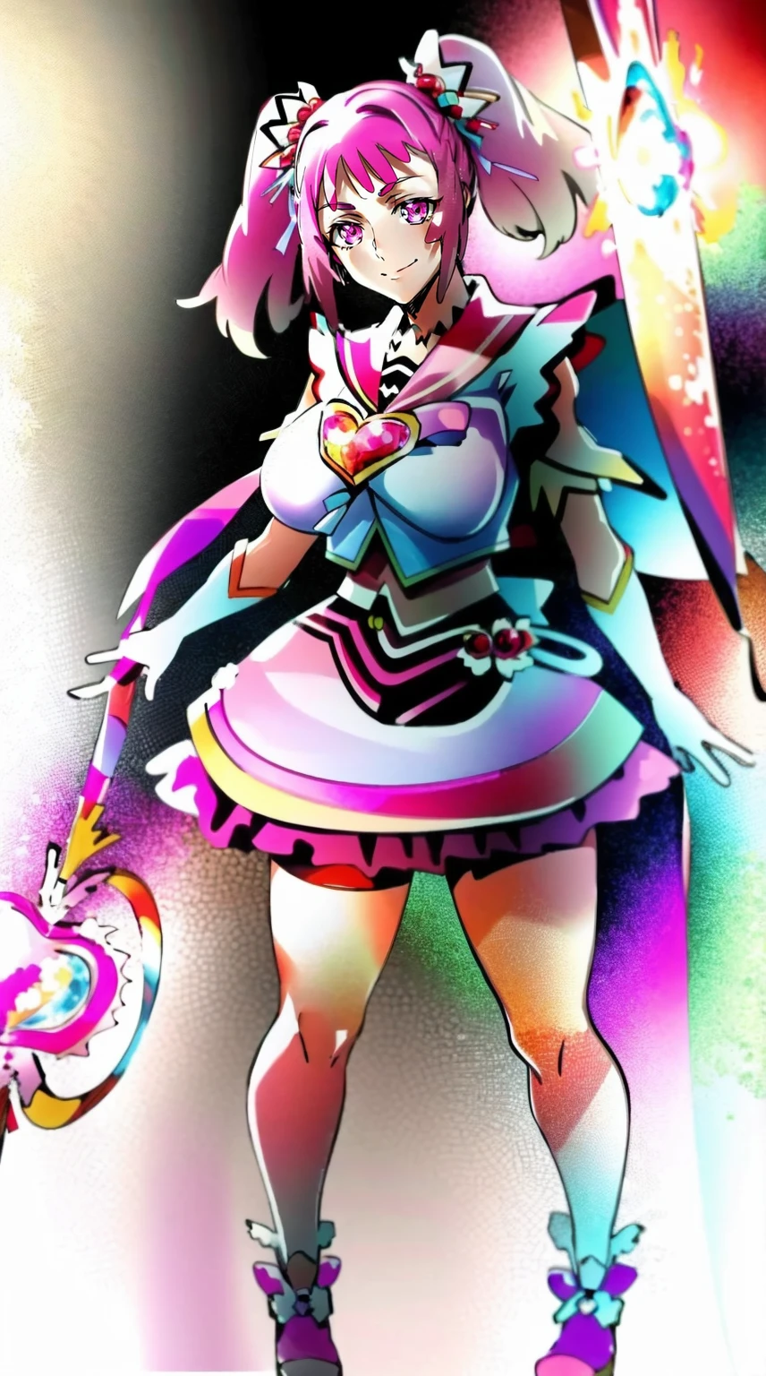 masterpiece, best quality, indoors, mamikafairy, 1girl, solo, looking at viewer,, hand arms full body,boots, standing,cute,breast, curvy, female,fantasy goddess,there is a cartoon picture of a woman with a very large breast, glowing divine being, glowing holy aura, inspired by Luma Rouge, the non-binary deity of spring, ethereal rainbow nimbus, the butterfly goddess of fire, inspired by Mariel, glowing aura around her, astral wind, as the goddess of the saturn, “uwu the prismatic person, big breast, serious, beautiful eyes, , full body, , long robe, long dress, ,priestess ,holy, smile, god rays, ray tracing, sparkle, cinematic lighting, UHD, retina, masterpiece, ccurate, anatomically correct, textured skin, super detail, high details, high quality, award winning, best quality, highres, 1080P, HD, 4K, thunder aura, light aura,full, snak staff,closed mouth, huge breast, curvy, bimbo, standing, heroic, pose, background ruin of a misterios city,UHD, retina, masterpiece, ccurate, anatomically correct, textured skin, super detail, high details, high quality, award winning, best quality, highres, 1080P, HD, 4K, sun aura,cape