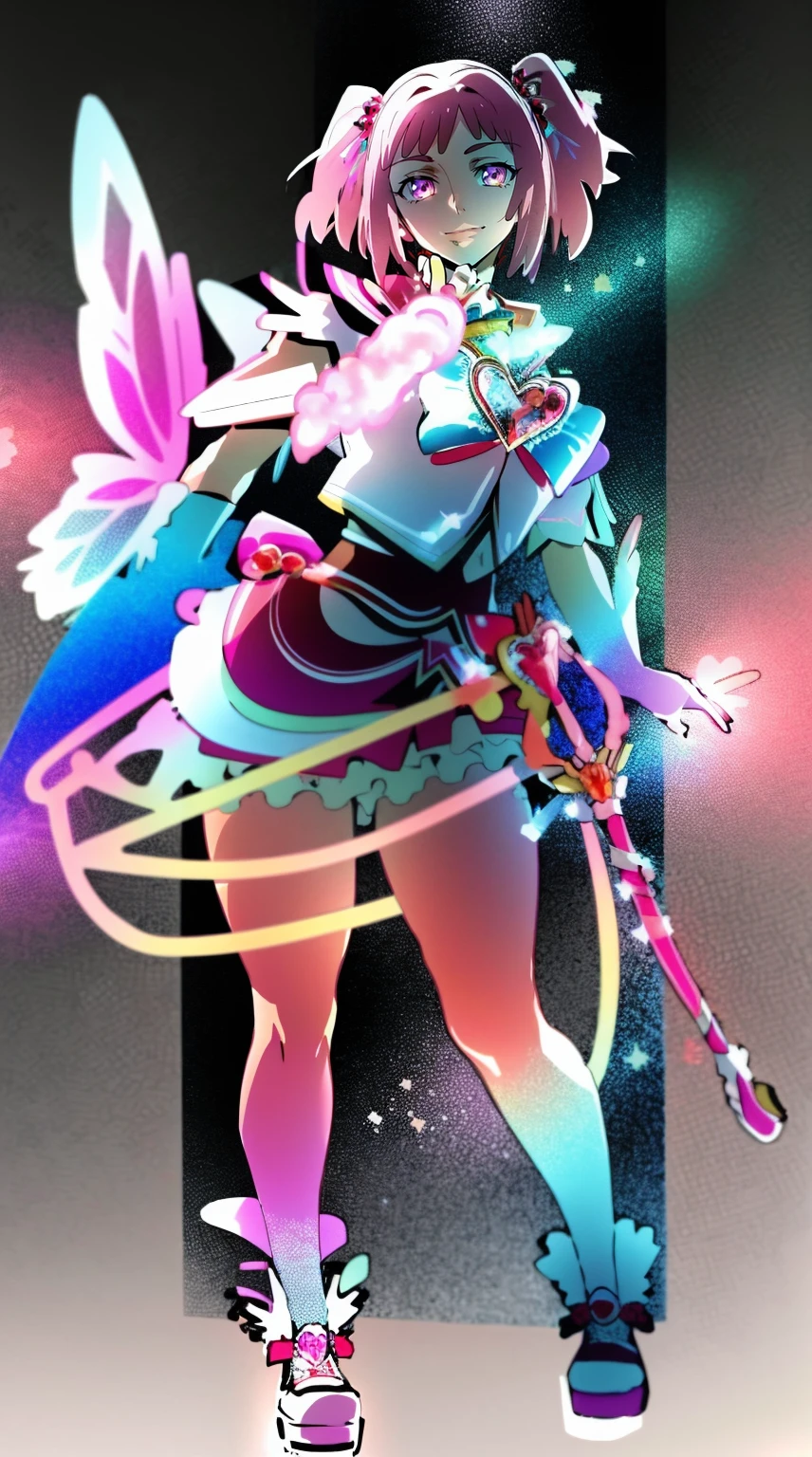 masterpiece, best quality, indoors, mamikafairy, 1girl, solo, looking at viewer,, hand arms full body,boots, standing,cute,breast, curvy, female,fantasy goddess,there is a cartoon picture of a woman with a very large breast, glowing divine being, glowing holy aura, inspired by Luma Rouge, the non-binary deity of spring, ethereal rainbow nimbus, the butterfly goddess of fire, inspired by Mariel, glowing aura around her, astral wind, as the goddess of the saturn, “uwu the prismatic person, big breast, serious, beautiful eyes, , full body, , long robe, long dress, ,priestess ,holy, smile, god rays, ray tracing, sparkle, cinematic lighting, UHD, retina, masterpiece, ccurate, anatomically correct, textured skin, super detail, high details, high quality, award winning, best quality, highres, 1080P, HD, 4K, thunder aura, light aura,full, snak staff,closed mouth, huge breast, curvy, bimbo, standing, heroic, pose, background ruin of a misterios city,UHD, retina, masterpiece, ccurate, anatomically correct, textured skin, super detail, high details, high quality, award winning, best quality, highres, 1080P, HD, 4K, sun aura,cape