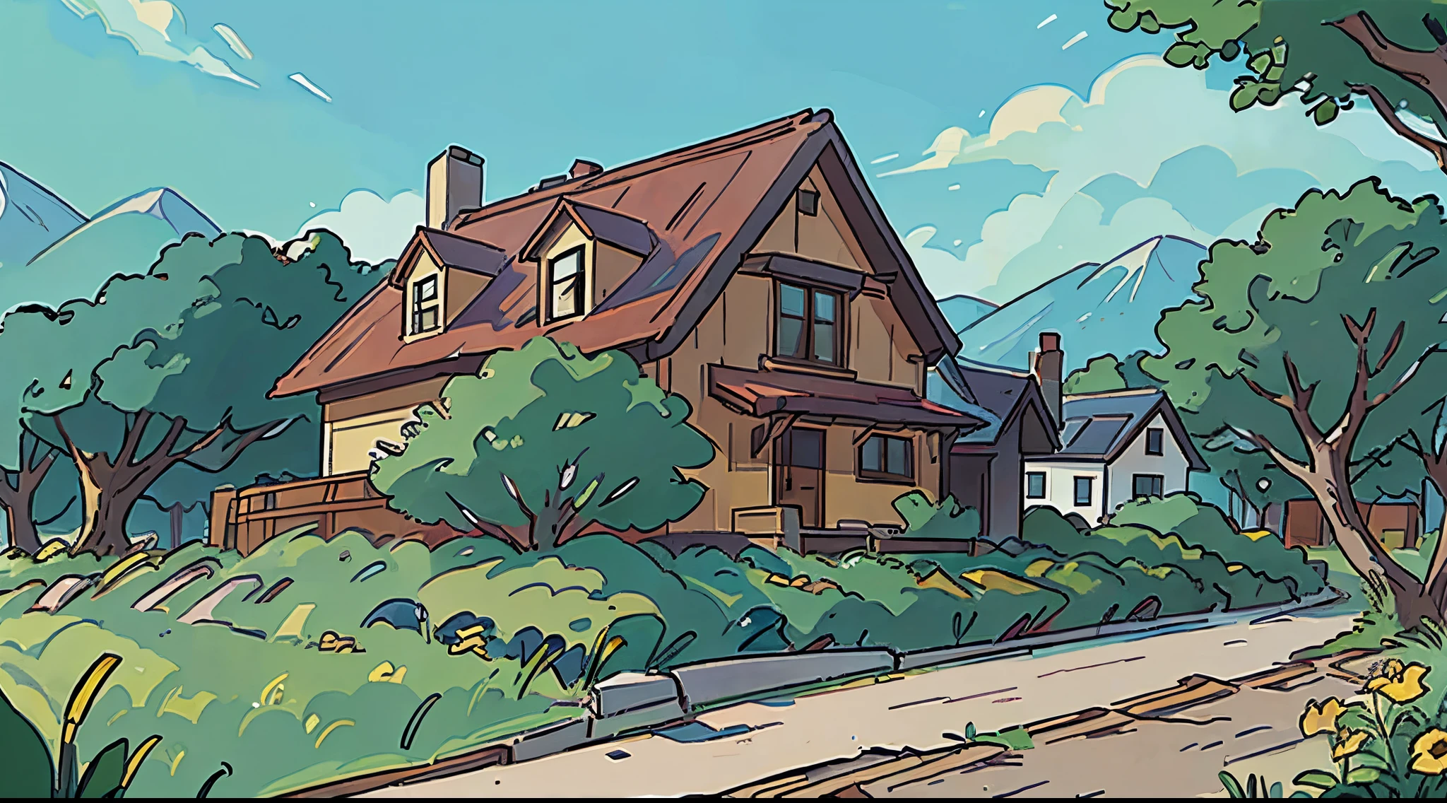 A house seen from a distance