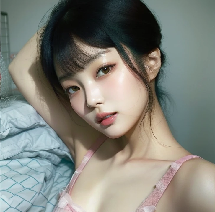 Araffe Asian woman in pink bra posing for a photo, Beautiful Asian girl, menina bonito-fino-cara, menina coreana, Rosto bonito das meninas japonesas, asian beautiful face, Mulher sul-coreana bonita, bonito rosto de anime natural, Asian girl, beautiful aesthetic face, rosto sexy com maquiagem completa, linda mulher coreana jovem, mulher coreana jovem bonita