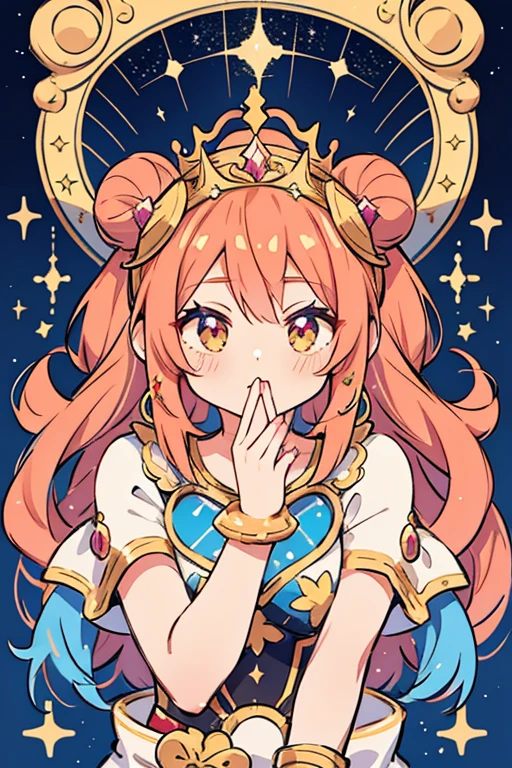 anime style; 3d; glitter; horoscope sign Aries queen;